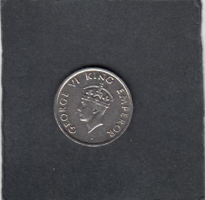 Beschrijving: 1/4 Rupee GEORGIUS VI  LION